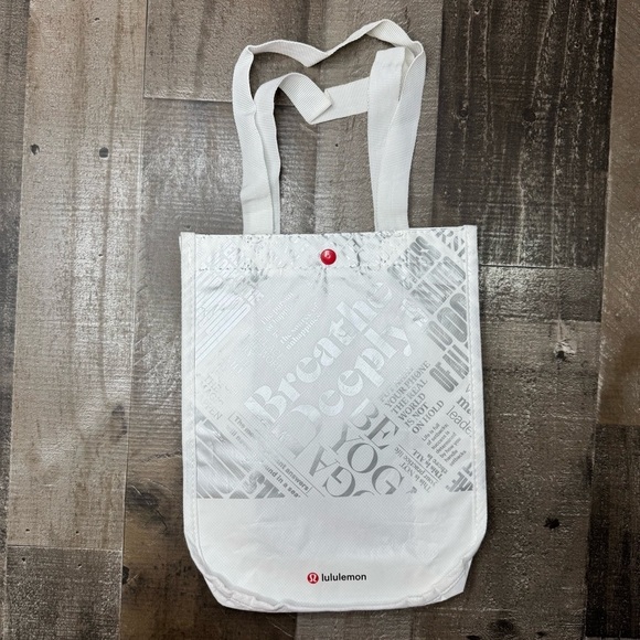 lululemon athletica Reusable Small White Tote Bag - Picture 7 of 7